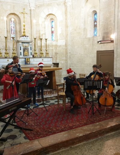 Concert de Noël 2022 Eglise de Murviel-Lès-Montpellier violons et violoncelles